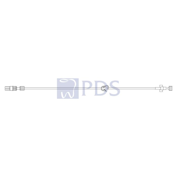Extension Set, Pinch Clamp, 2-Piece Male Luer Lock, 20", 3ml PV, Not Made with DEHP, Sterile, 72/cs (Continental US Only) (Drop Ship Requires Pre-Approval)
