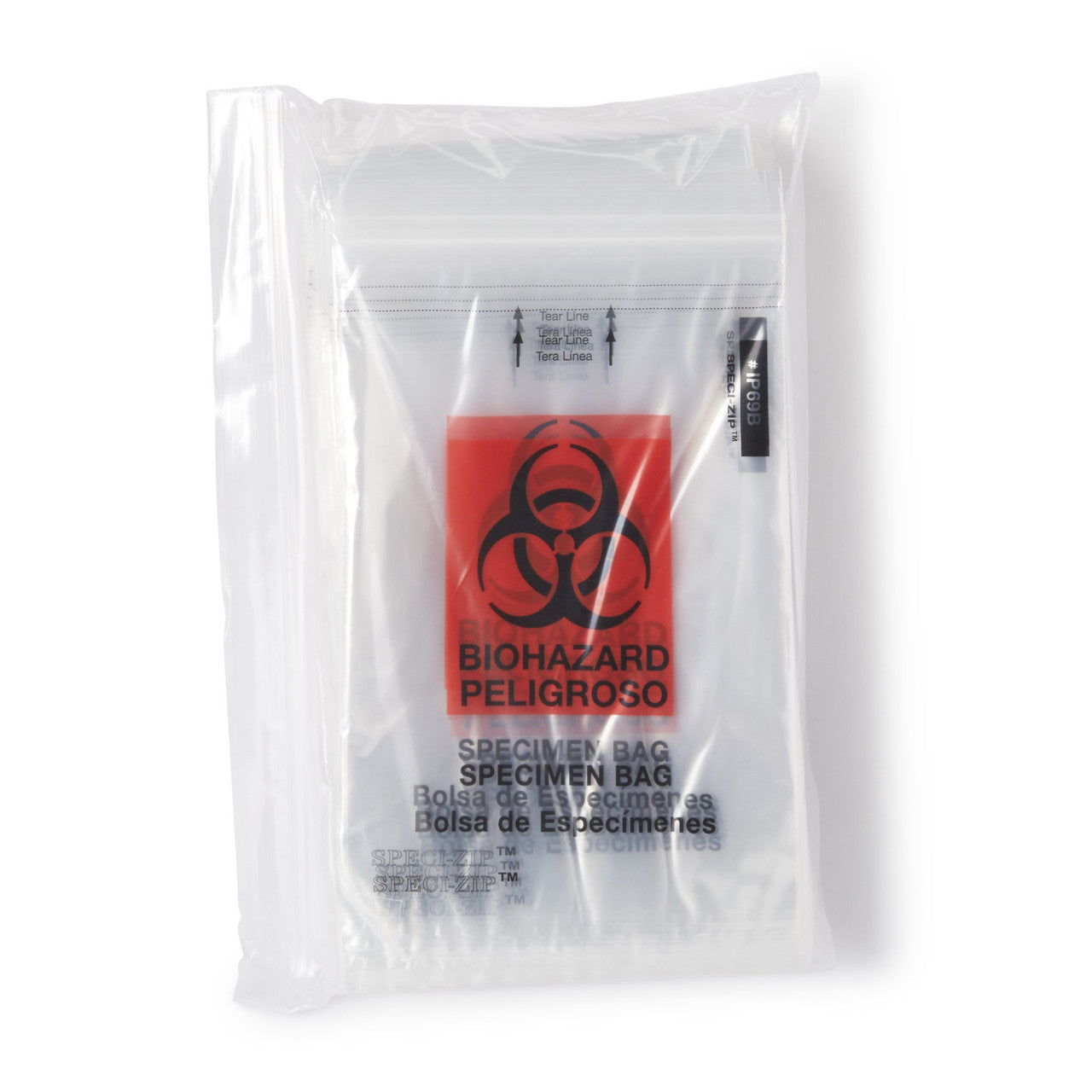 Lab Guard Standard, Single Zip Closure with Flap, 6 x 9, 2 Mil, Green/Red & Black, 100/pk, 10 pk/cs