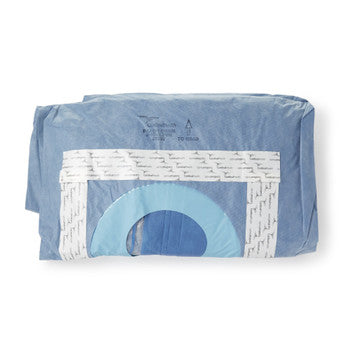 Laparotomy Surgical Incise Drape, 106" x 122", Absorbent Reinforcement, 9" x 14.5" Fenestration, Full Incise, Armboard Covers, Instrument Pad, Cord-Holding Tabs, Sterile, 14/cs (Continental US Only)