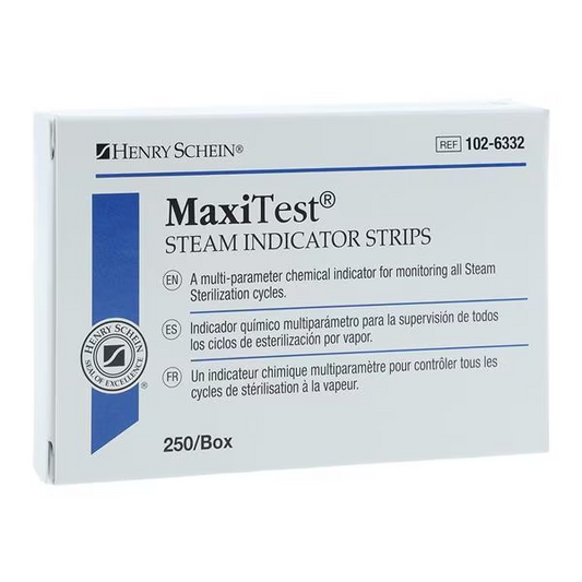 Indicator Strip Maxitest 4 in x 0.75 in No Md frm Ltx 250/Bx (SIS-250HS)