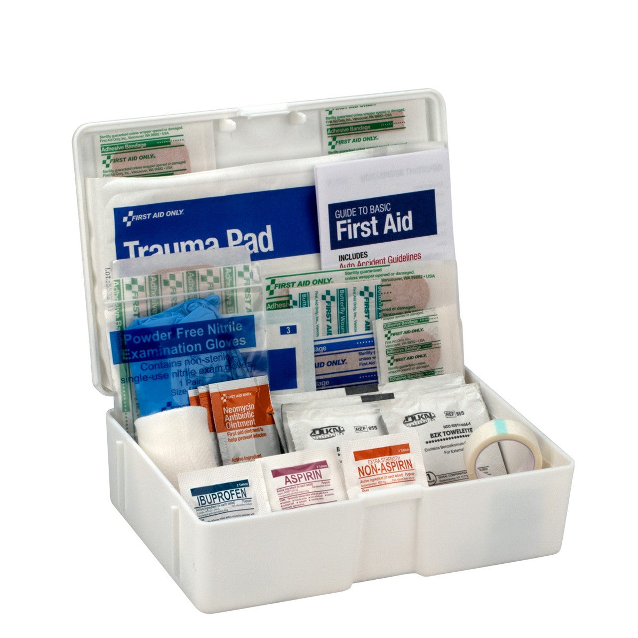 First Aid Kit, 81 Piece, Plastic Case, 12/cs (DROP SHIP ONLY - $150 Minimum Order)