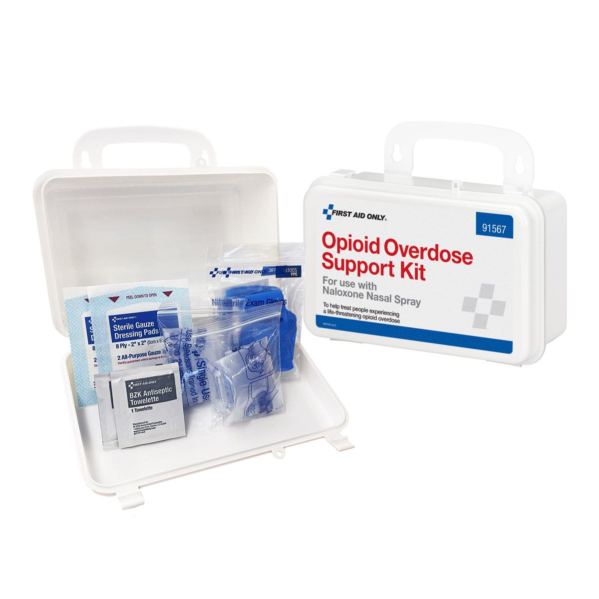 Opioid Overdose Support Kit, Plastic, Without NARCAN Nasal Spray (Item is Non-Returnable) (DROP SHIP ONLY - $150 Minimum Order)