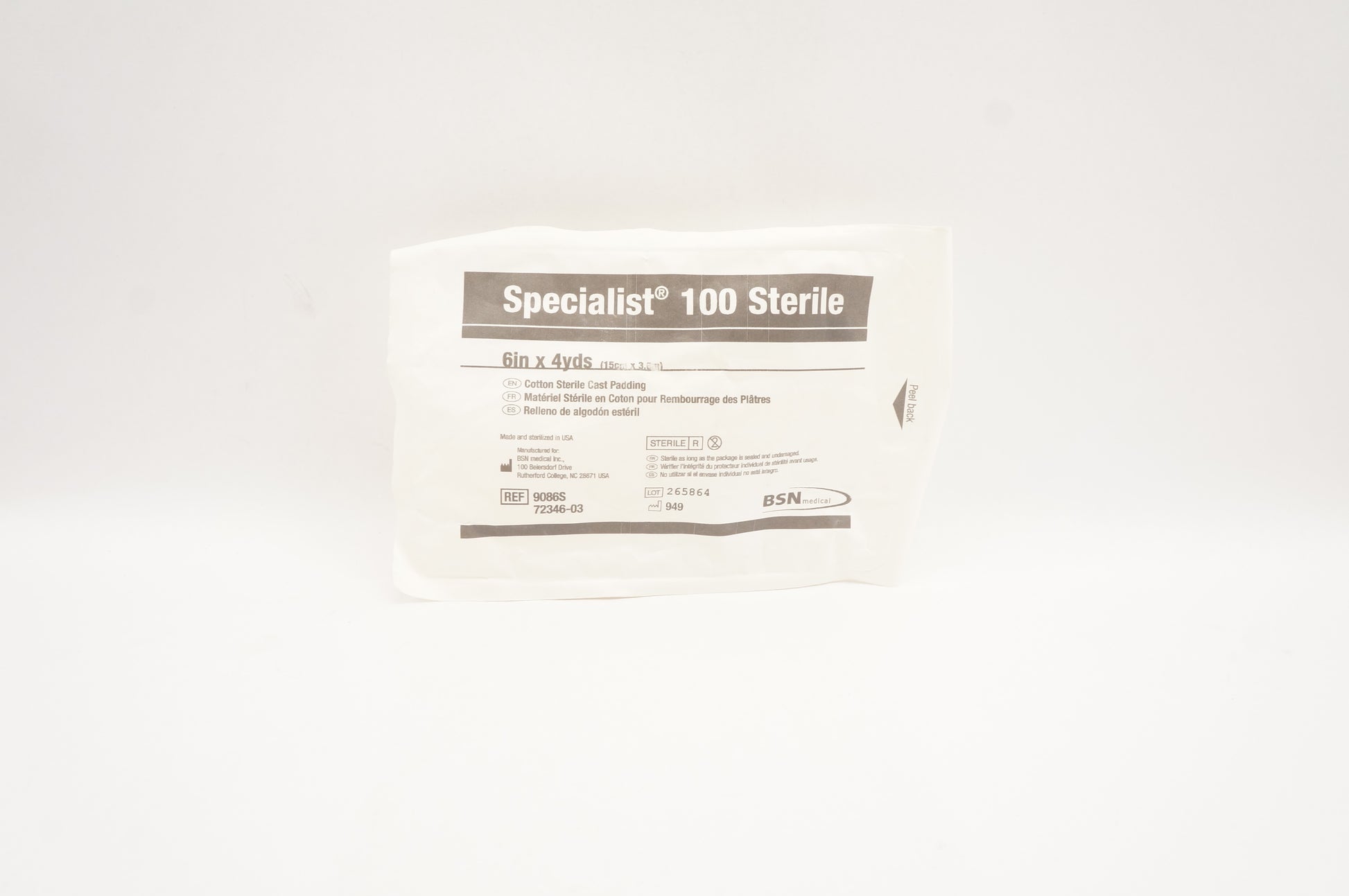 Padding, 6" x 4 yds, White, Sterile, 25/cs (Continental US Only)
