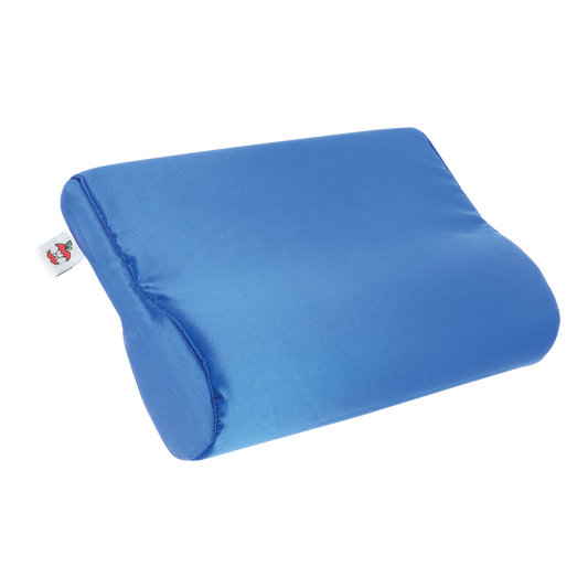 Contour Pillow, Satin Cover, Blue, 14" x 9.5"