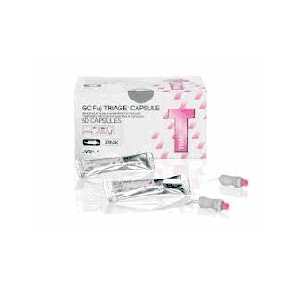 Fuji Triage EP Pink, Powder 0.30g/Liquid 0.15g (0.12mL) Per Capsule - 50 Capsules (For Sale in the U.S. Only)