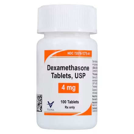 Dexamethasone Tablets 4mg Bottle 100/Bottle Each (72578017101)