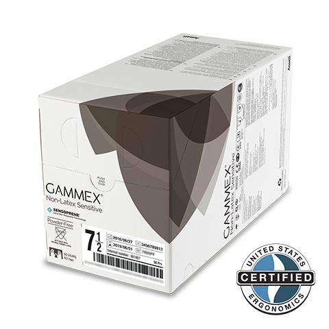 Gammex Sensitive Glove, Neoprene, Size 5.5, Non-Latex, 50 pr/bx, 4 bx/cs (US Only) (For Sale to Authorized NovaPlus Customers Only)