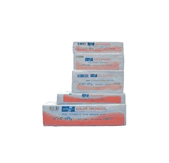 Gauze Sponge, Non-Woven, 4" x 4", 6-Ply, Slit, Non-Sterile, 200/bx, 10 bx/cs
