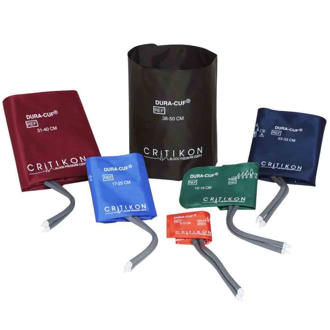 Cuff, Adult, Long, 1-Tube, Bayonet, Navy, 23-33cm, 5/bx (Continental US Only)