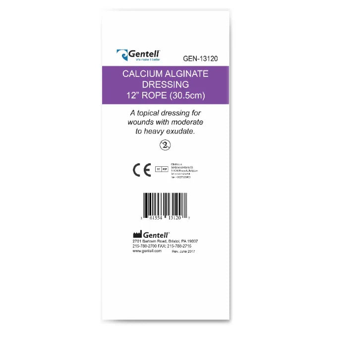 Calcium Alginate, Rope Dressing, 12", 50/cs