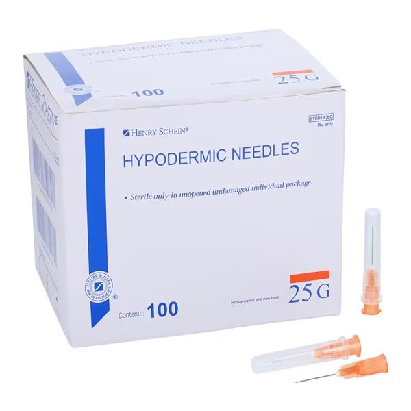 Hypodermic Needle 25gx5/8" Conventional 100/Bx (904468)