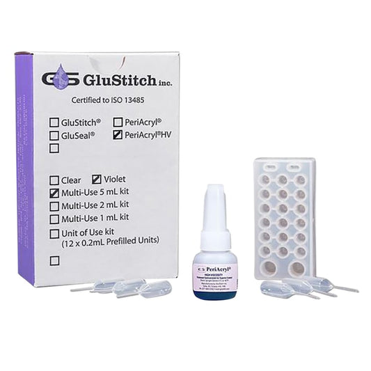 Oral Adhesive, 5 mL Bottle w/ Autoclavable Tray and 50 Pipettes, Violet (ITEM MUST BE KEPT IN COLD STORAGE) (US Only)