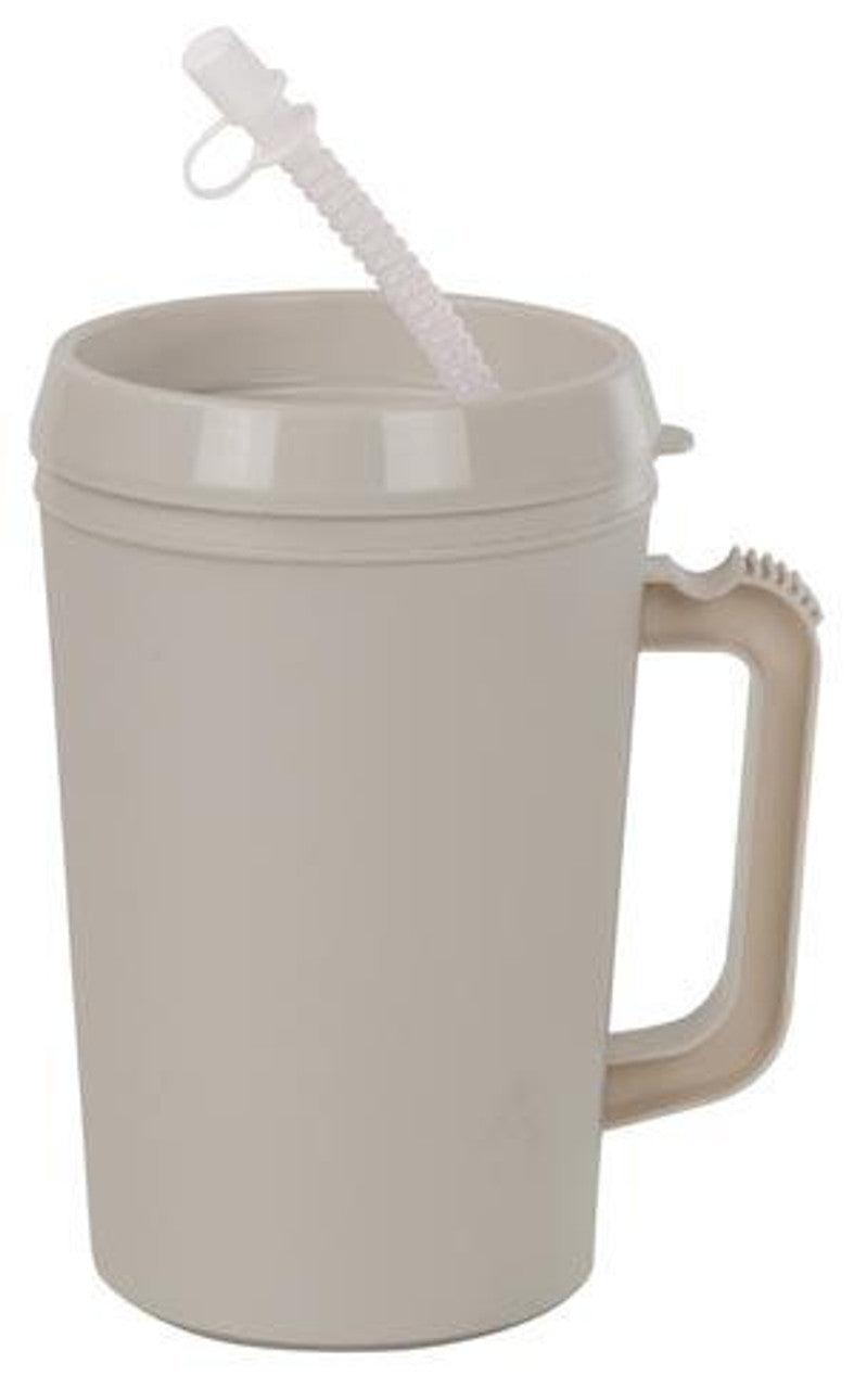 Lid for Insulated Mug w/ Straw, 22 oz, Grey, 24/cs
