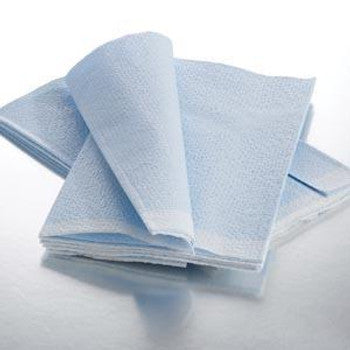 Fanfold Bed Sheet, Tissue/ Poly/ Tissue, Blue, 40" x 72", 48/cs (72 cs/plt) (324) (Part Number is having a ROLLING TRANSITION from a 3 digit to a 7 digit number - You may receive either part number until transition is completed)