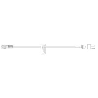 Extension Set, Smallbore, (1) SmartSite Needle-Free Connector, Slide Clamp, Spin Male Luer Lock, J-Loop, 6" Length, 0.2 ml PV, Not Made with DEHP, Sterile, 100/cs (Continental US Only) (Drop Ship Requires Pre-Approval)
