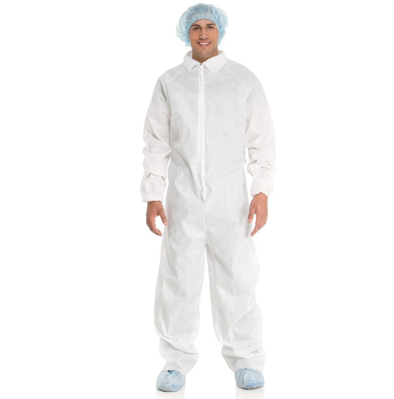 Extra Protective Coverall, Elastic Wrist & Cuff, White, X-Large, 24/cs (US Only)