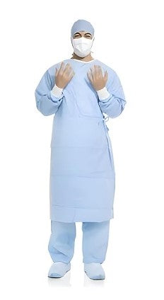 Aero Blue Surgical Gown, X-Large, Handi-Bin, Non Sterile, 432/cs (3 cs/plt) (US Only)