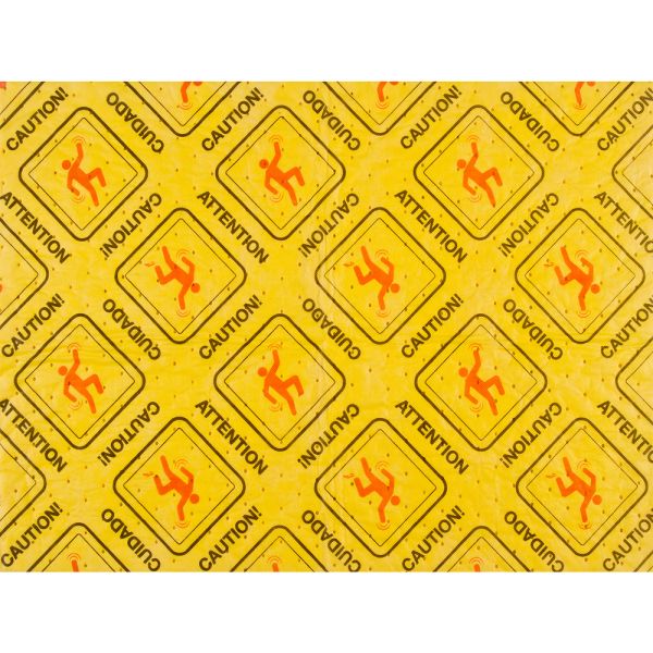 OR Floor Mat, Perforated Roll, High Viscosity, 32" x 24", Medium Absorbency, Fluid Barrier Backing, Yellow, 25/rl, 4 rl/cs (US Only)