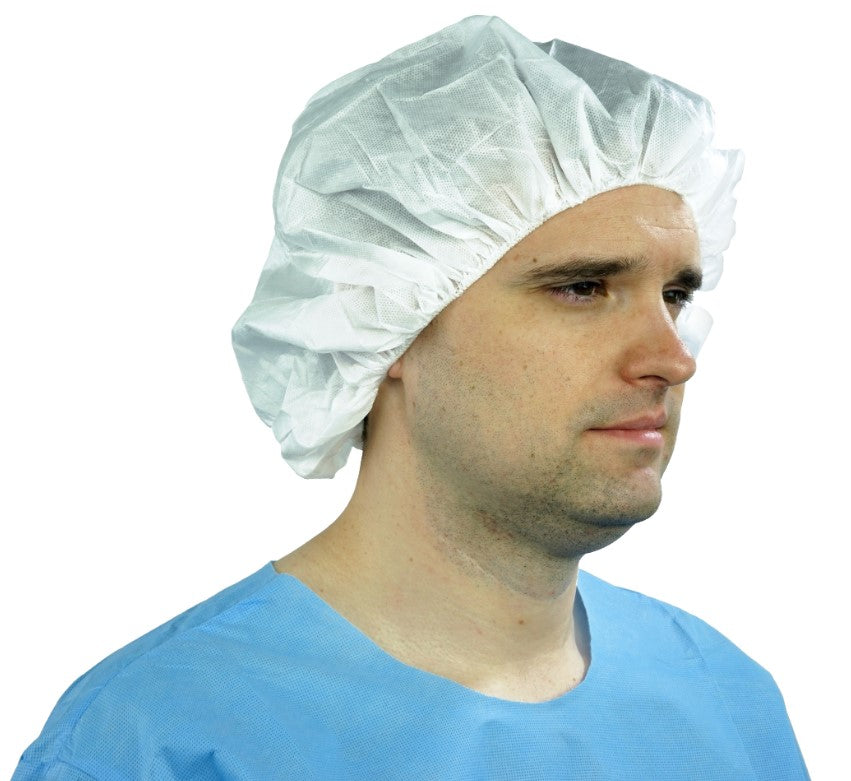 Bouffant Cap SMS, Blue, Large (24"), 100/ctn, 3 ctn/cs (US Only)