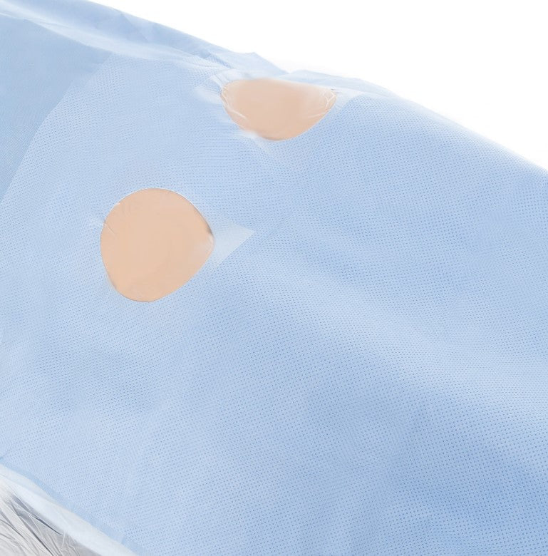 Radial Femoral Angiography Drape with Dual Windows, 94" x 149", Sterile, 12/cs (US Only)