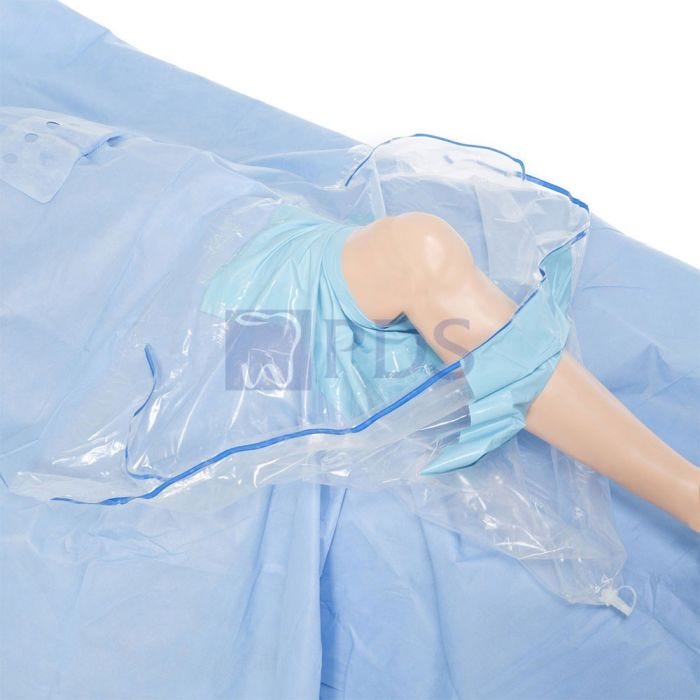 Knee Arthroscopy Drape, 114" x 88" x 116", Sterile, 7/cs (US Only)