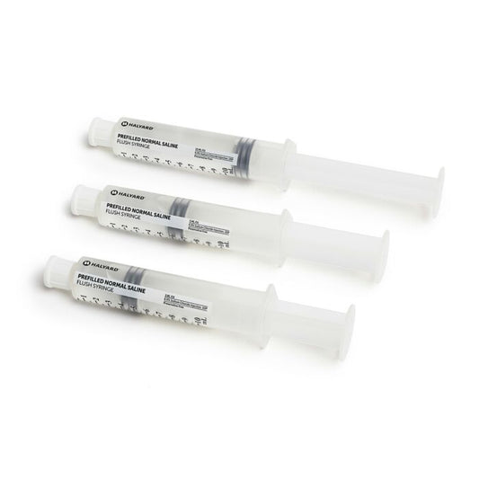 Halyard IV Flush Syringe, Prefilled, 5 mL, 0.9% Sodium Chloride USP, 100/bx, 4 bx/cs (US Only)