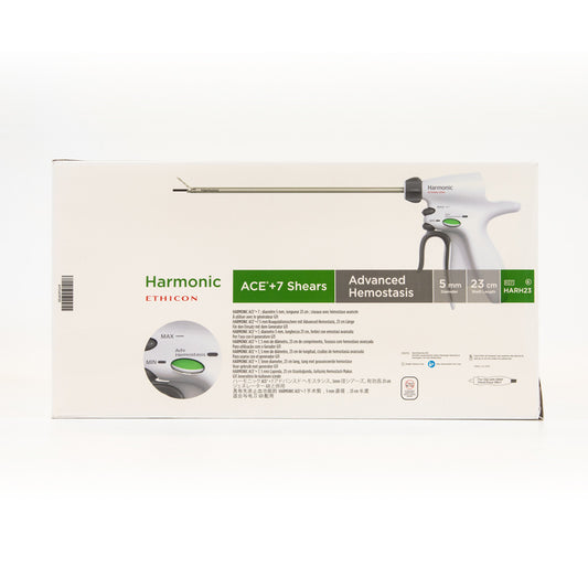 Harmonic ACE+7 Shears with Advanced Hemostasis, 5mm Diameter, 23cm Length, 6/bx (Continental US Only)