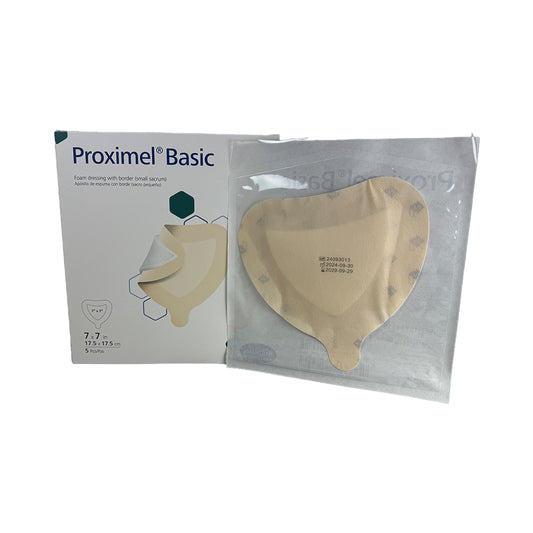 Dressing with Border, 7" x 7", Adhesive, Sterile, 5/bx, 6 bx/cs