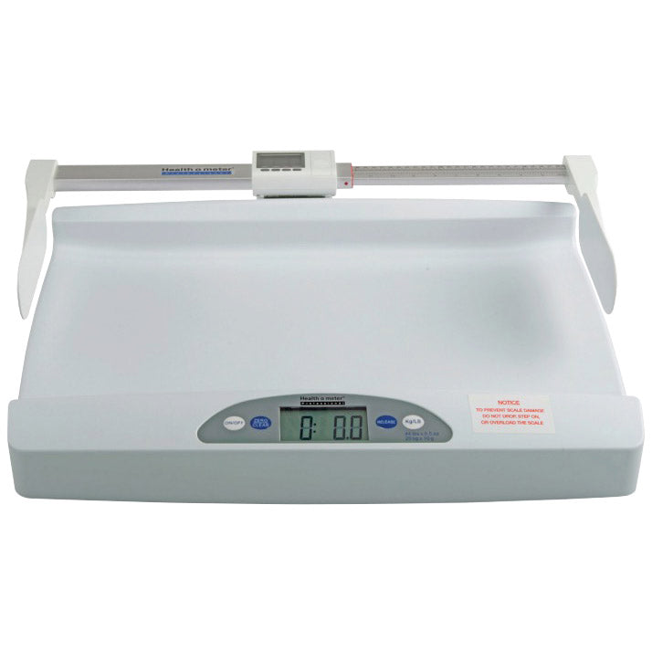 Digital Pediatric Tray Scale with Mechanical Height Rod, Rolling Cart, Kilograms Only (DROP SHIP ONLY)