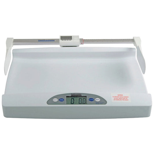 Digital Pediatric Tray Scale with Mechanical Height Rod, Rolling Cart, Kilograms Only (DROP SHIP ONLY)