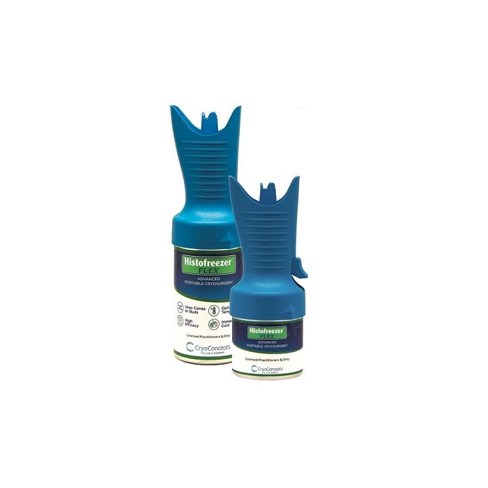 Histofreezer Flex Kit, 80SM, Contains: (1) Canister of Cryogen, (50) Buds, (40) Cones - 3mm, 5mm, 7mm, 9mm, 12mm, (4) Cone Adaptors, (1) Release Clip, (1) Cone Selection Guide, (1) Practice Pad, (1) Instructions for Use, (1) Pre-paid Return Postage Label, for 80 Treatments (US Only) (Item is considered HAZMAT and cannot ship via Air or to AK, GU, HI, MP, PR, VI)