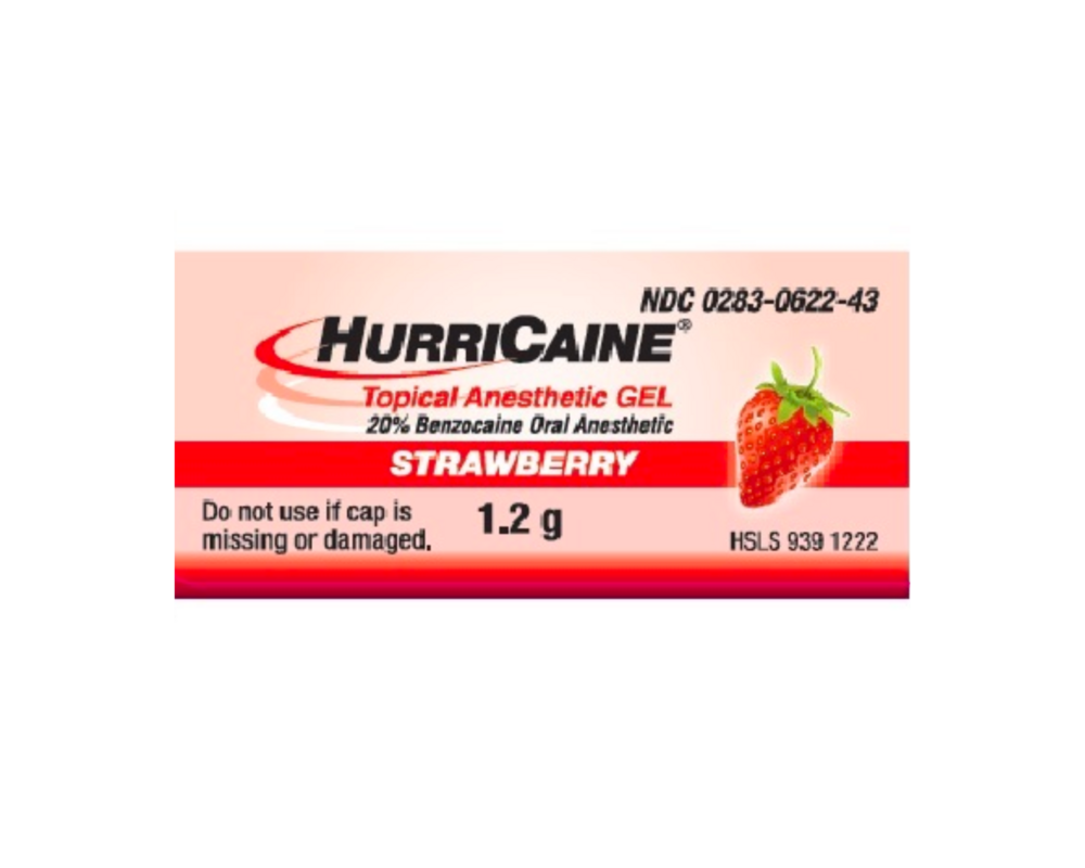 Topical Anesthetic Gel, Prefilled Unit Dose Syringe, Strawberry, 4 x 1.2g/pk (US Only)