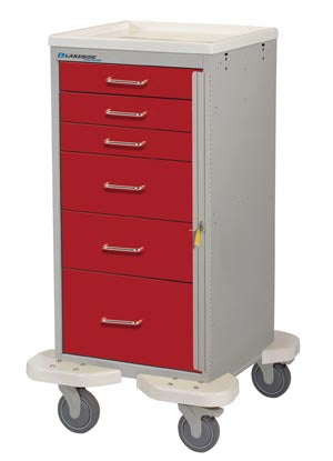 Mini Tower, 6 Drawer, Drawer Configuration: (3) 3", (2) 6", (1) 9", Breakaway Lock, 43_"H x 24_"D x 24_"W, Two Tone Red (DROP SHIP ONLY)