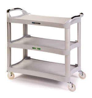 Cart, Grey Shelves & Legs, 20"W x 39"L x 36"H, 17_" x 30_" Shelf, 11_" Clearance