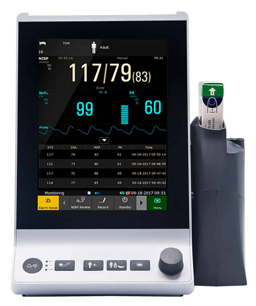 Edan Vital Sign Monitor, with Spot Check, Continuous Monitoring and Ward Round Mode, NIBP, Spo2, and Exergen Temporal Temperature Kit (TAT5000S Probe), Touch Screen, and Wi-Fi, and Internal Memory for Data Review and Patient Storage (DROP SHIP ONLY) (Not Available For Sale into Canada)