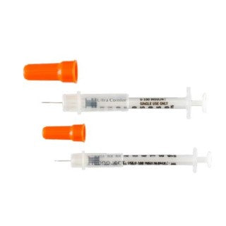 Insulin Safety Syringe, 1/2mL, 30G x 5/16", 100/bx, 5 bx/cs (Continental US Only)