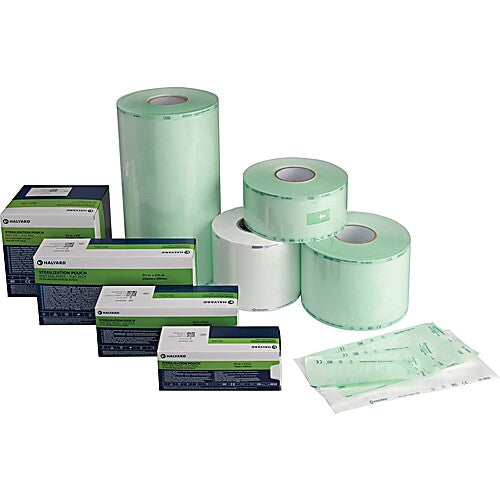 Sterilization Pouch, Heat Seal Paper, 15_ " x 656 ft, 400mm x 200m, Flat Reel, STEAM/EO, Shrink-Wrapped Individually, 1 reel/cs (US Only)