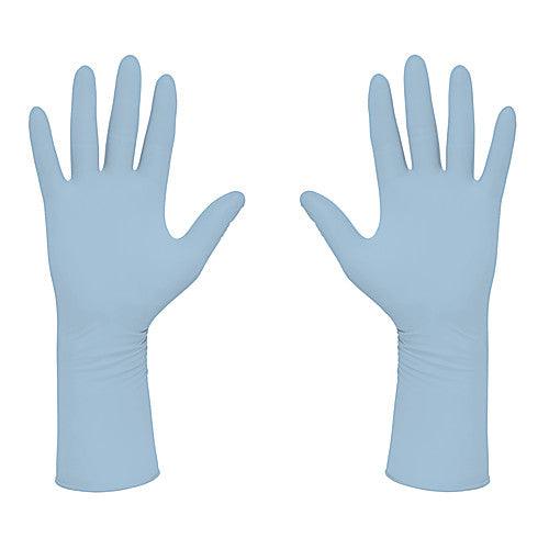 Gloves, Size 6, 12" Long with Smooth Grip, 4-mil Fingertip Thickness, Light Blue, Sterile, 30 pr/bx, 10 bx/cs