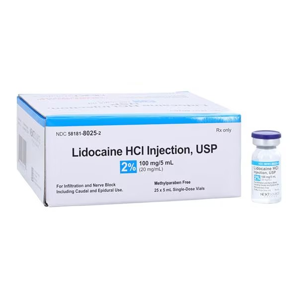 Lidocaine HCl Injection 2% Preservative Free SDV 25/Package (58181802502)