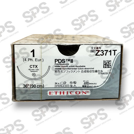 Suture, Taper Point, Size 1, Violet Monofilament, 36", Needle CTX, _ Circle, 2 dz/bx (Continental US Only)