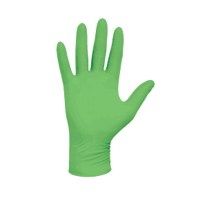 Halyard PUREZERO Limon Nitrile Glove, Standard, Green, X-Small, 200/bx, 10 bx/cs