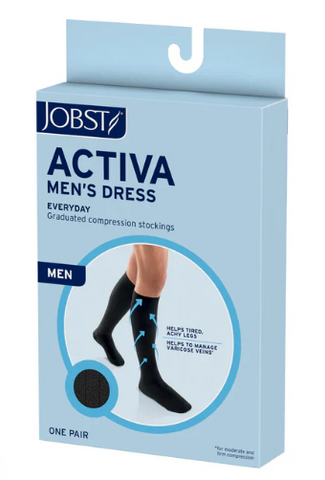 Mens Dress Socks, 8-15, Knee High, Closed Toe, Black, Large, 1/pr (Continental US Only)