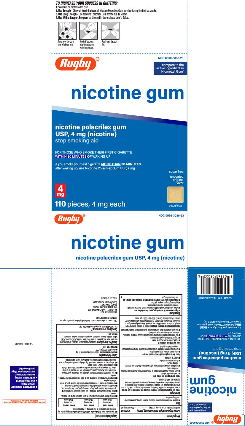 Nicorelief Gum, 4mg, 110s, No Flavor, Sugar Free, Compare to Nicorette, 24/cs, NDC# 00536-3030-23 (US Only)
