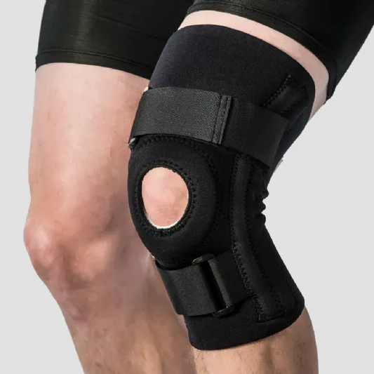 Knee Brace, Allows Full Range of Motion, Neoprene, Open Patella, 2X-Large, 16" - 17", Black