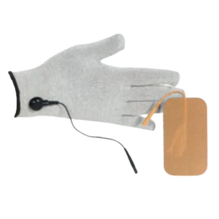 Glove, Universal Fit, Garmetrode Conductive Garment, Includes: 3" Round Electrodes and  Pig Tail Snap