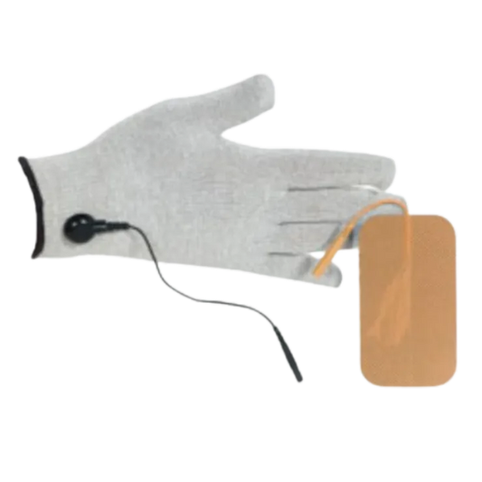 Glove, Universal Fit, Garmetrode Conductive Garment, Includes: 3" Round Electrodes and  Pig Tail Snap