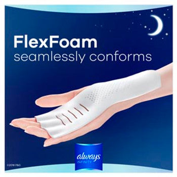 Always Ultra Thin Pads, Size 4, Overnight Absorbency, Unscented, w/ Wings, 26/bx, 6bx/cs