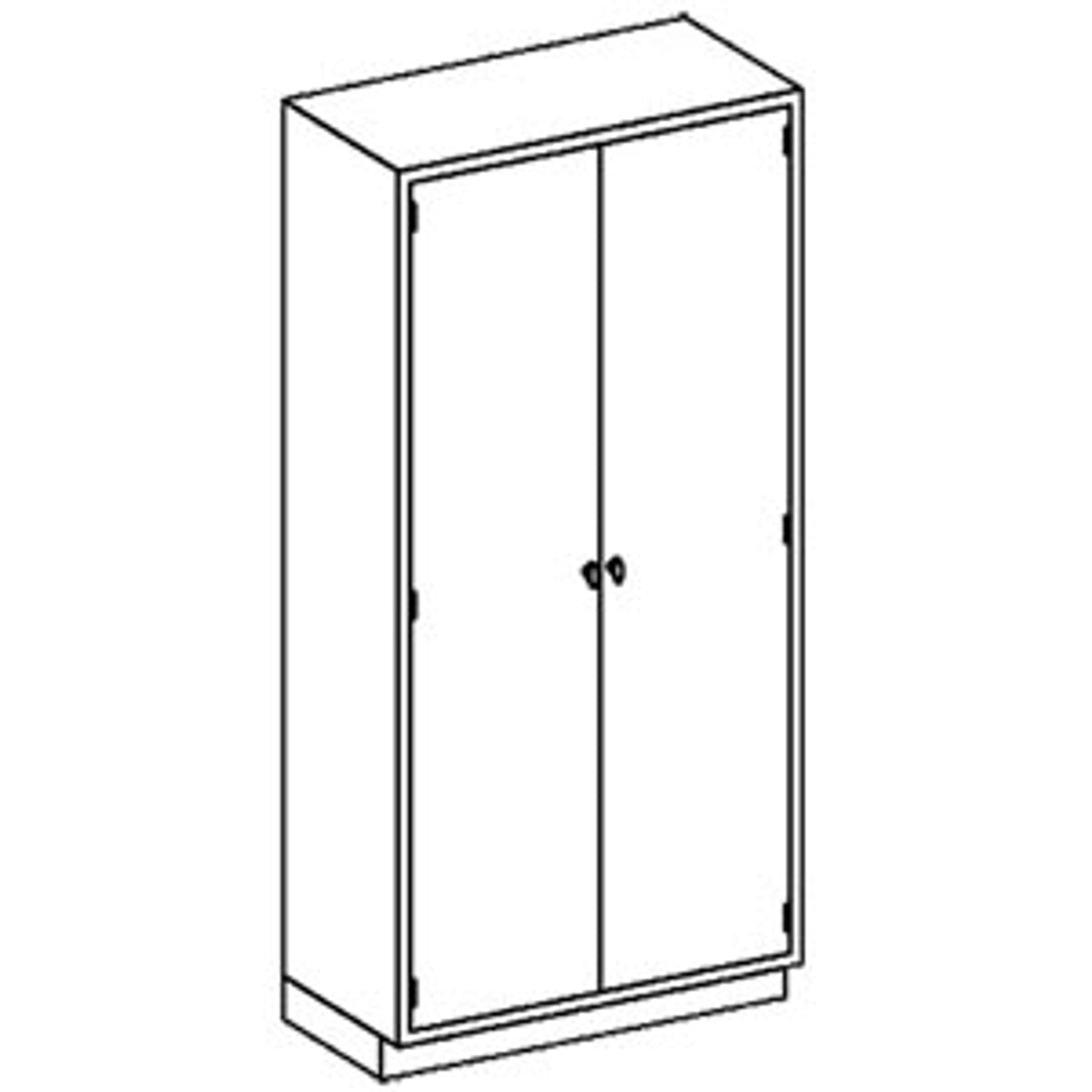 High Cabinet 24 3/4"W x 84"H x 18"D, (5) Stainless Steel Adjustable Shelves, (1) Right Hinge Glass Door (DROP SHIP ONLY)