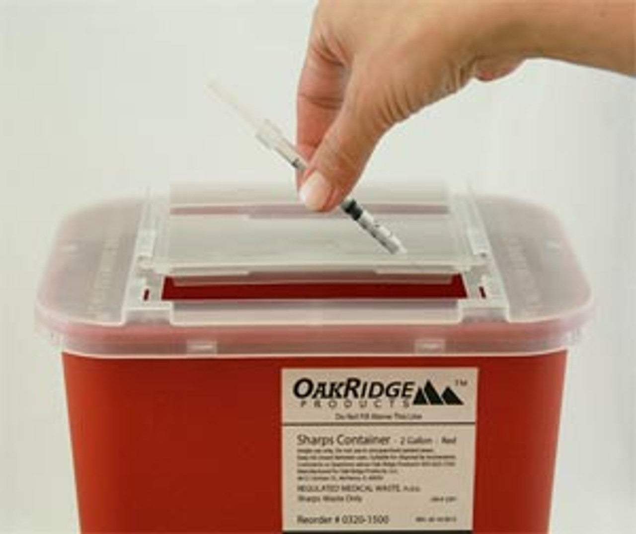 Sharps Container, 2 Gallon, Red Base/ Translucent Flip Up Lid, 20/cs