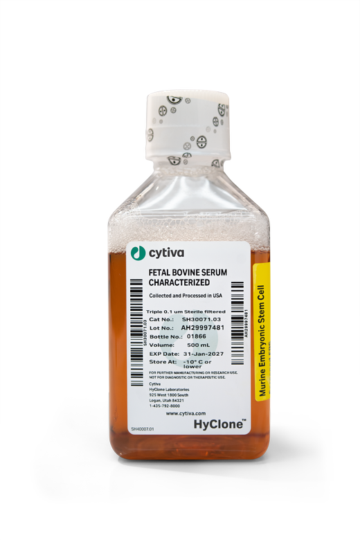 HyClone Characterized Fetal Bovine Serum (FBS), 500 mL, Irradiated and Heat Activated, 25-40 dose (Ships on Dry Ice) (Item is Non-Returnable) (DROP SHIP ONLY)